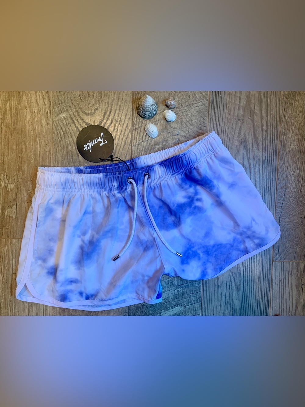 Franks Swim Board Shorts Tie-Dye Quick Dry Pockets Elastic Waist NWT - L